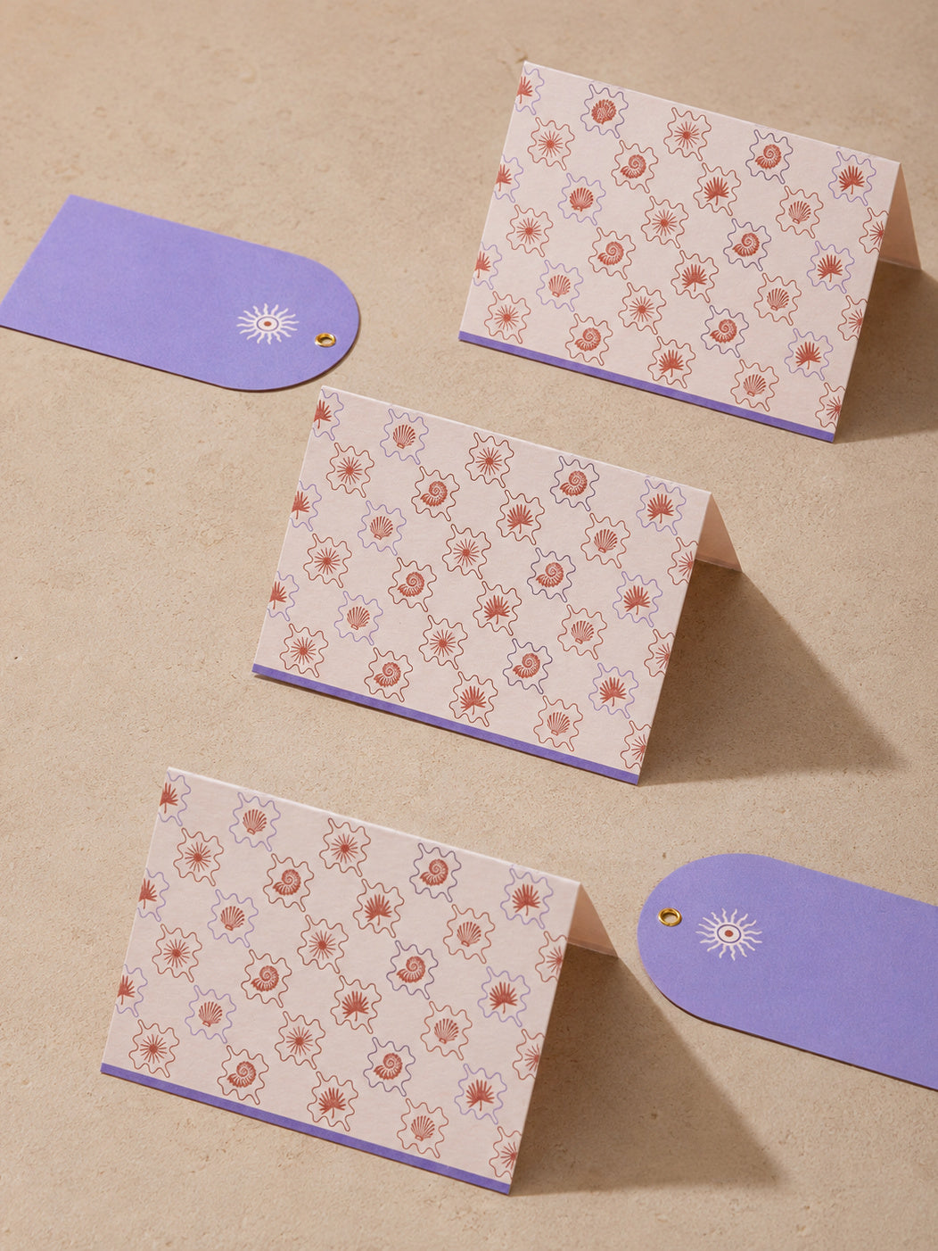 Coastal Escape fold cards — studio concept