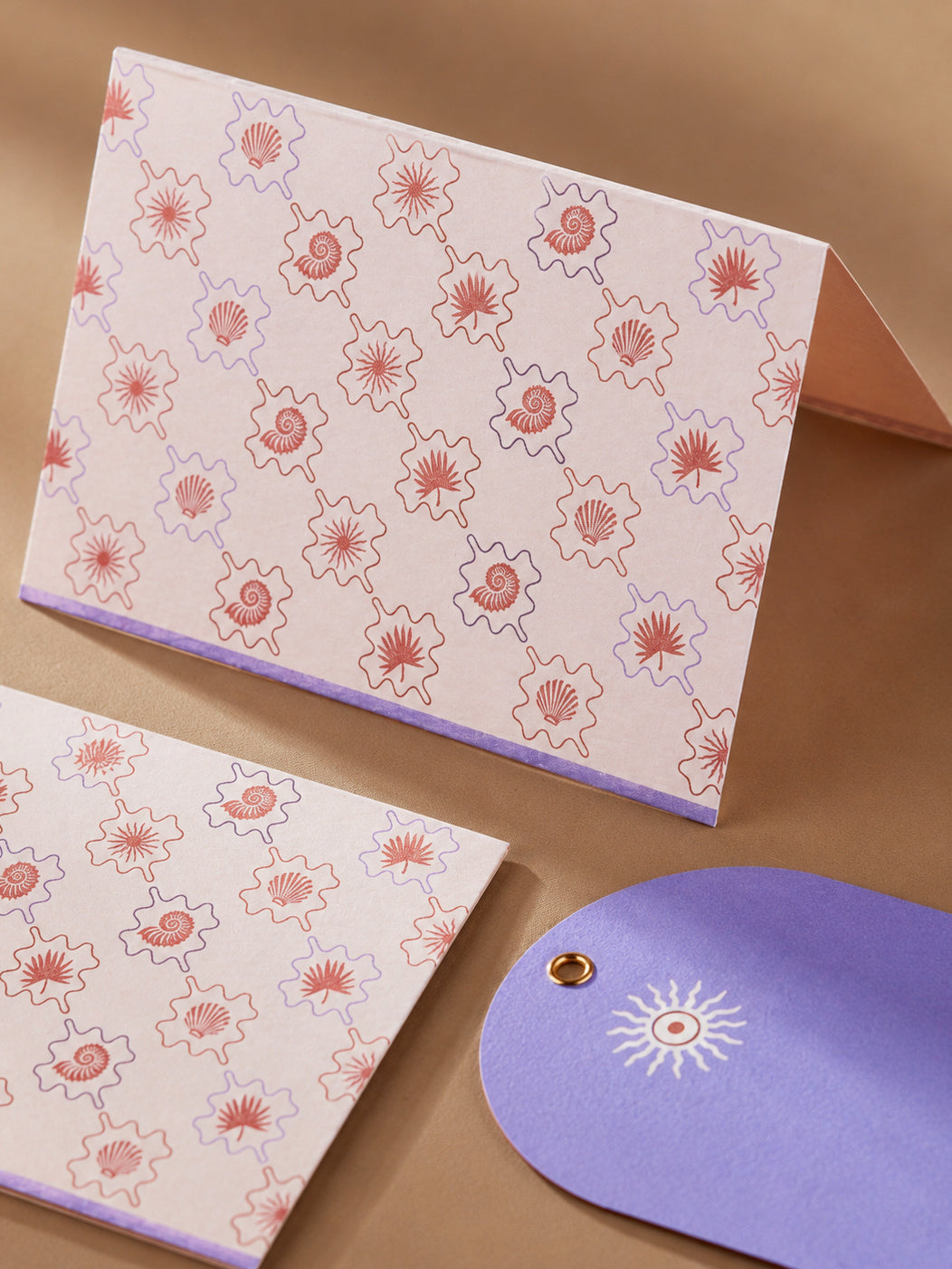 Coastal Escape fold cards — studio concept