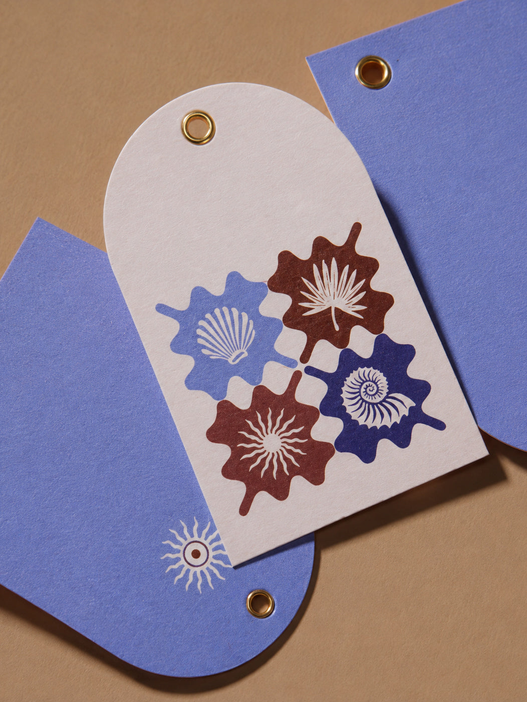 Coastal Escape gift tags — studio concept