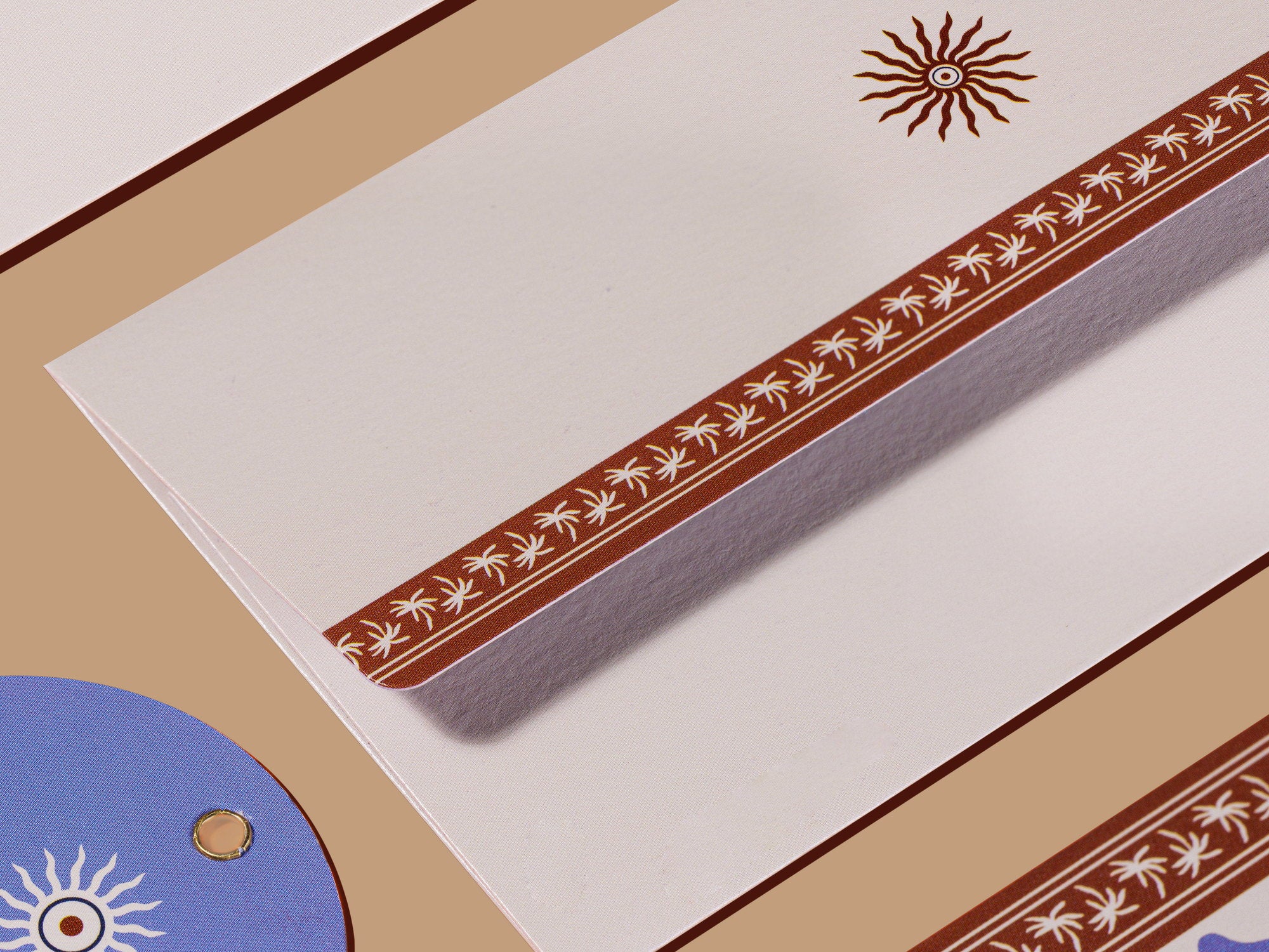 Coastal Escape money envelope showing its printed border detail