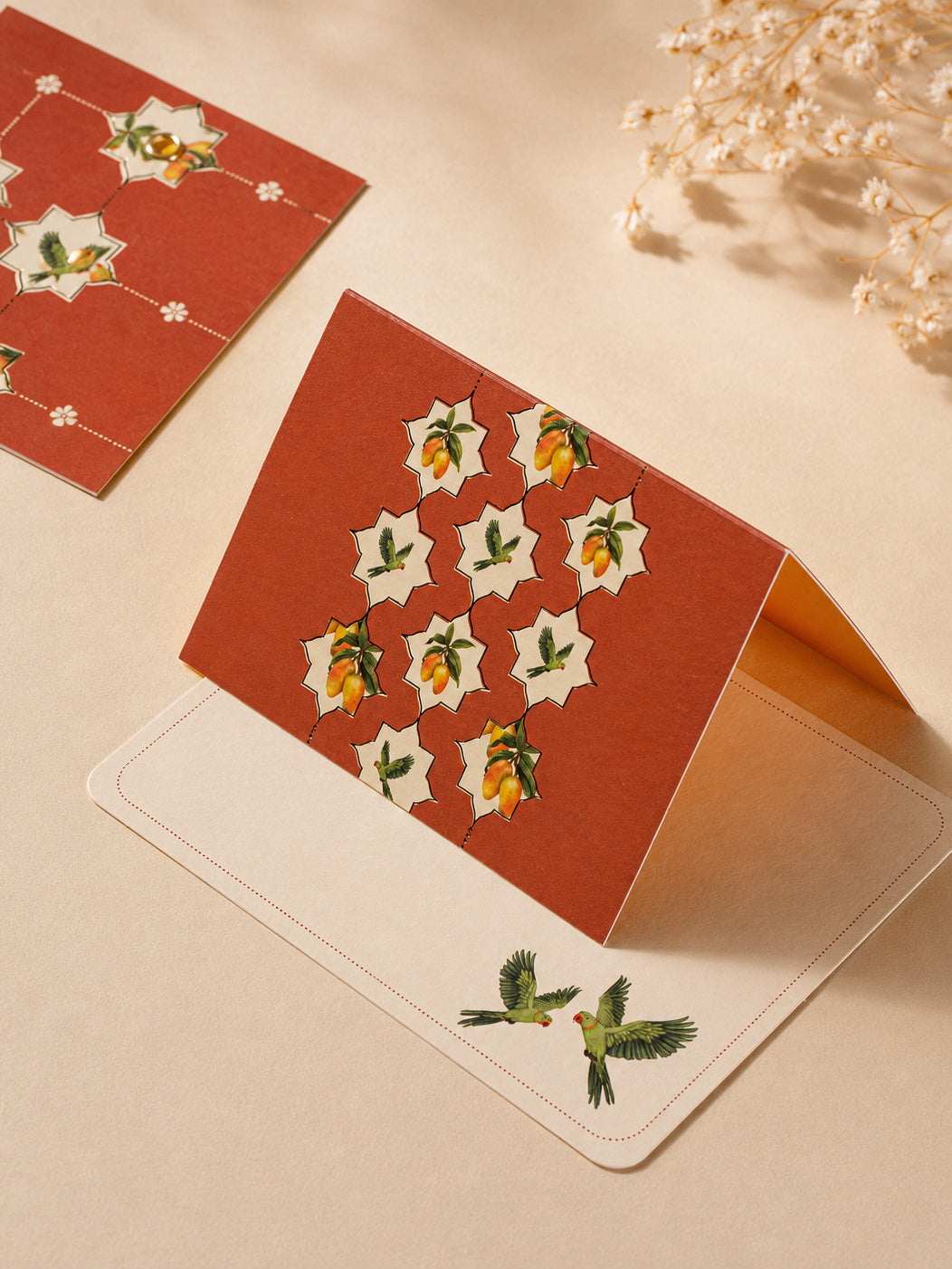 Mango Tales fold cards — studio concept