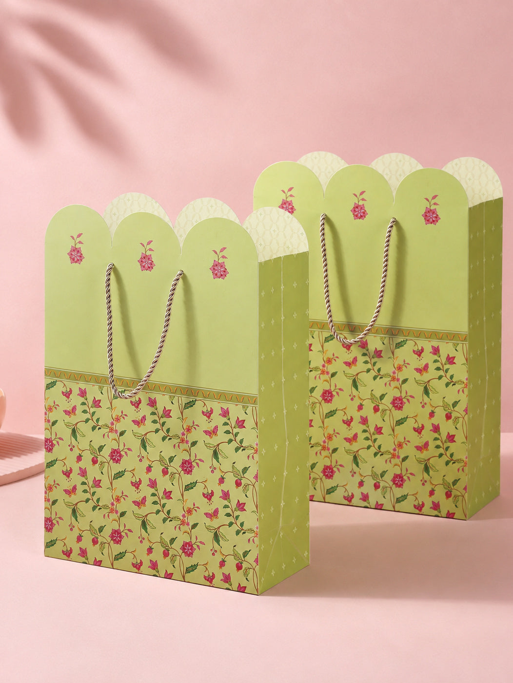 Summer Bloom gift bags pair — studio concept